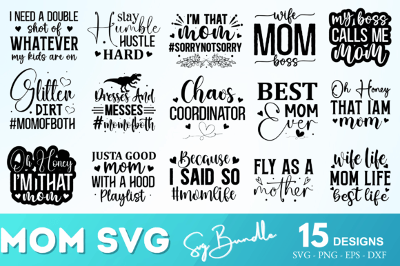 Mom SVG Bundle for Real Embroidery Projects
