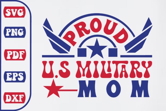 Proud U.S. Military Mom SVG Design Review for Real Embroidery Projects